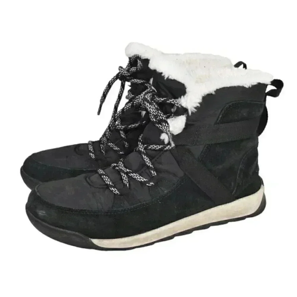 Sorel Whitney II Flurry Waterproof  Boot Suede Insulated Black Size 8 - Picture 8 of 14